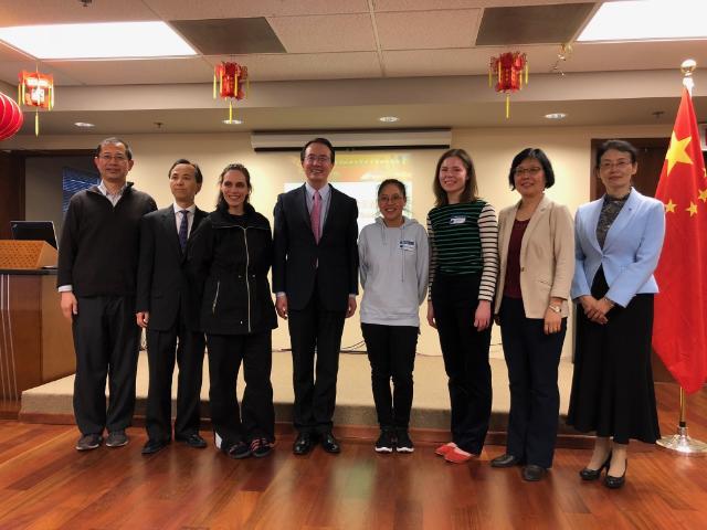 The Loyola delegation with event sponsors